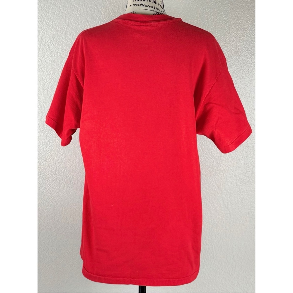 Vintage Moose Unisex Adult 90s Red Abstract Pop Art Animal Nature Tee USA Large - Picture 5 of 10